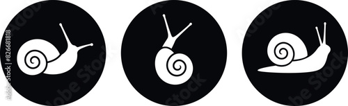 Grape snail logo. Isolated grape snail on white background