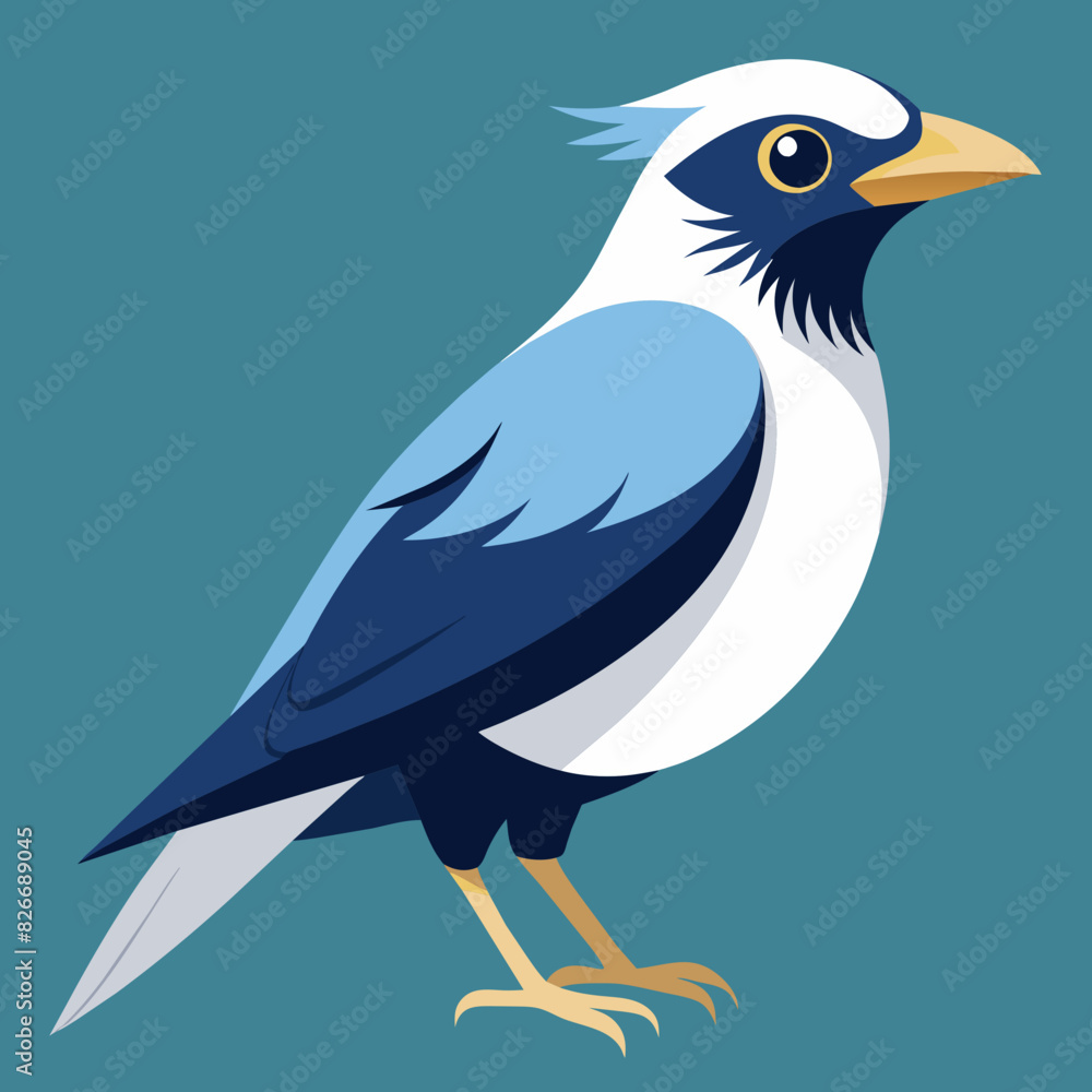 bali myna vector silhouette illustration bali myna vector silhouette illustration