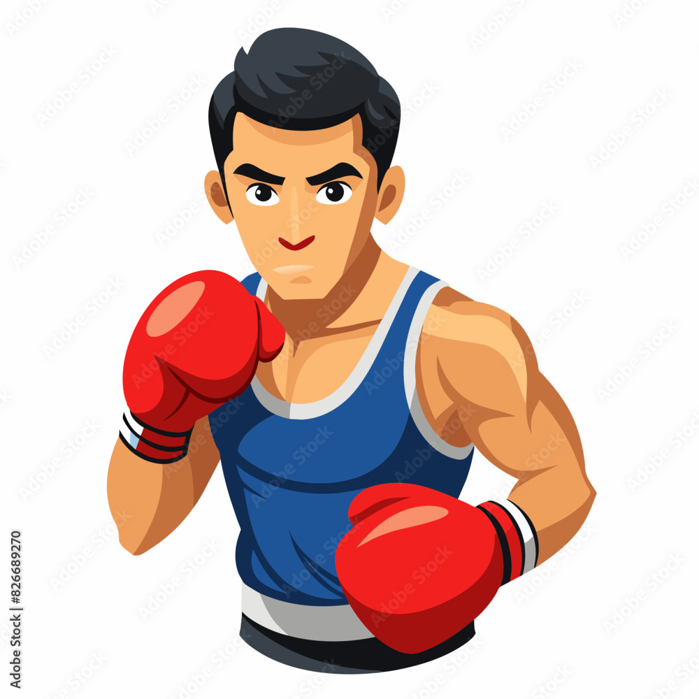 boxing gloves vector silhouette illustration