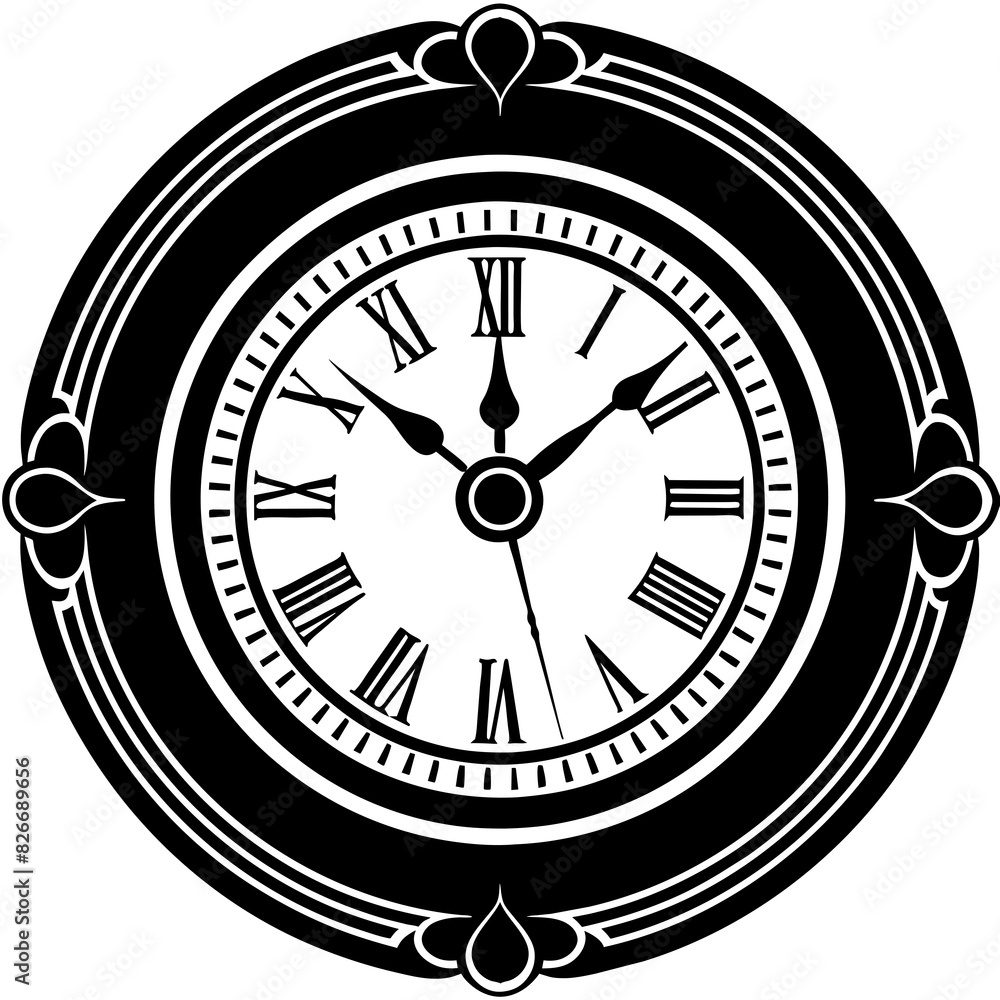 clock vector silhouette illustration clock vector silhouette illustration