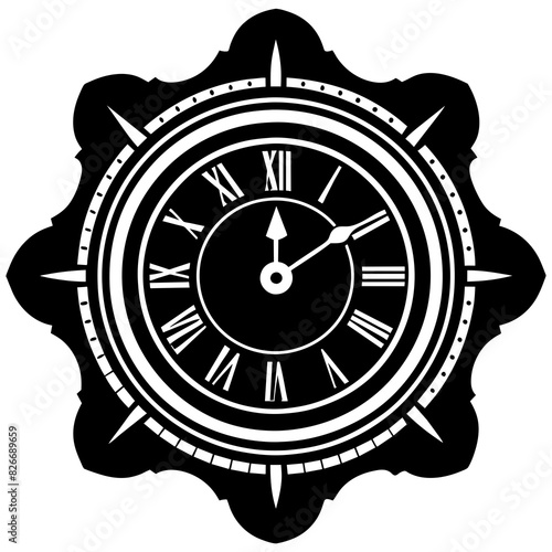 clock vector silhouette illustration