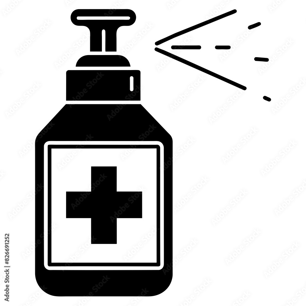 medicine spray vector silhouette illustration medicine spray vector silhouette illustration