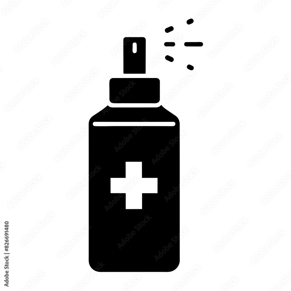 medicine spray vector silhouette illustration medicine spray vector silhouette illustration
