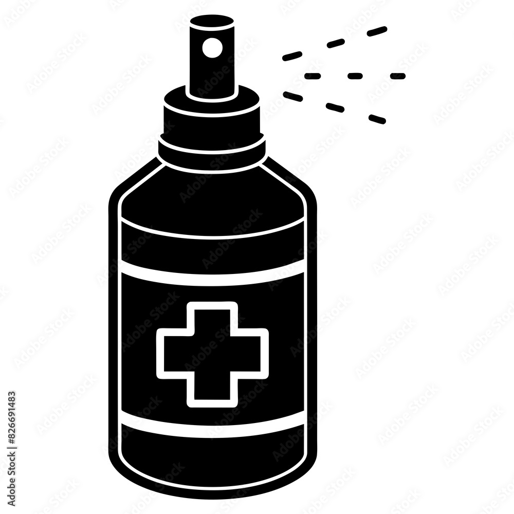 medicine spray vector silhouette illustration medicine spray vector silhouette illustration