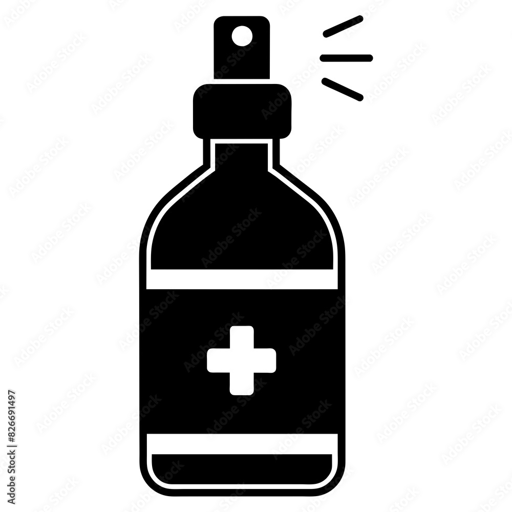 medicine spray vector silhouette illustration medicine spray vector silhouette illustration