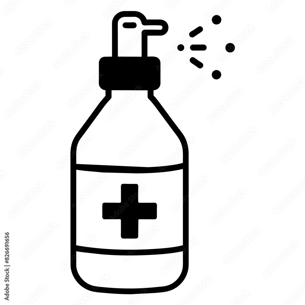 medicine spray vector silhouette illustration medicine spray vector silhouette illustration