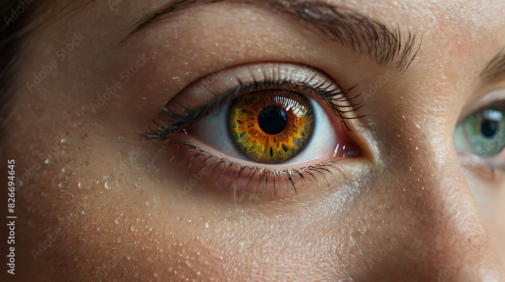 Extreme closeup of lady Human eye with high-tech concept, digital transformation technology strategy
Extreme closeup of lady Human eye with high-tech concept, digital transformation technology strategy