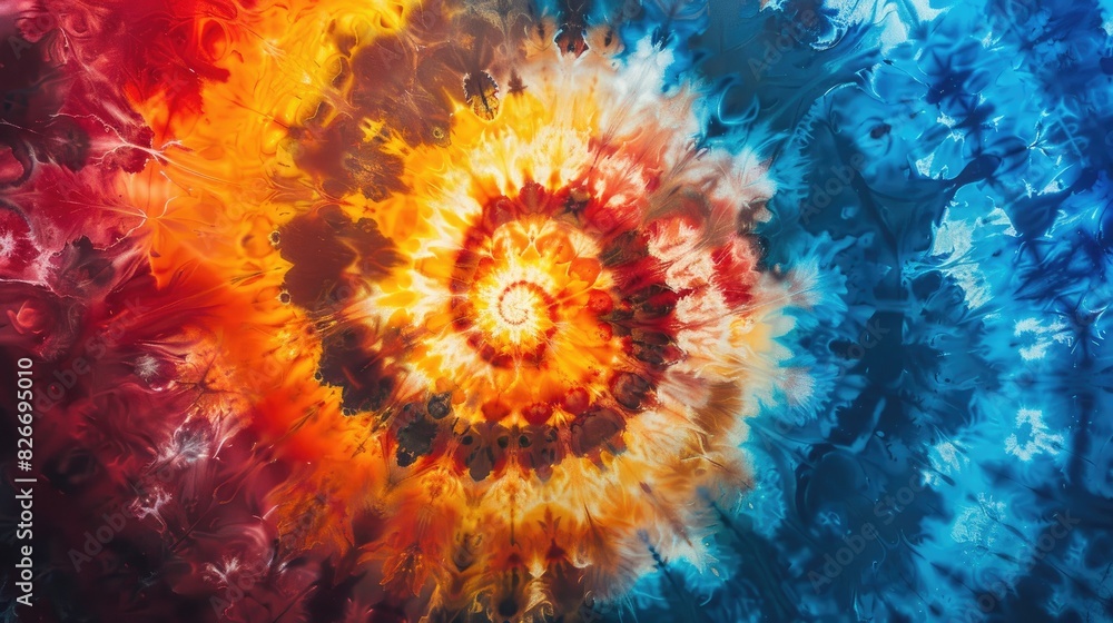 Modern Artistic Interpretation of Tie Dye Technique