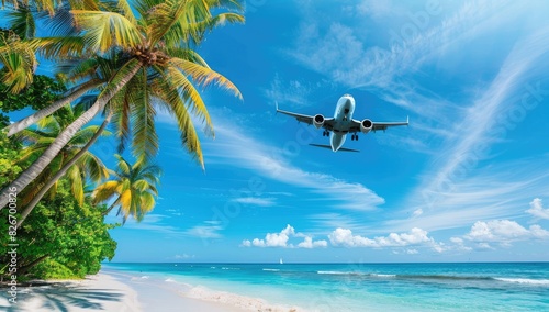 Beach Vacation with Airplane Arrival