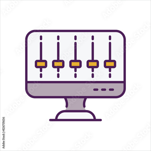 Equalizer vector icon