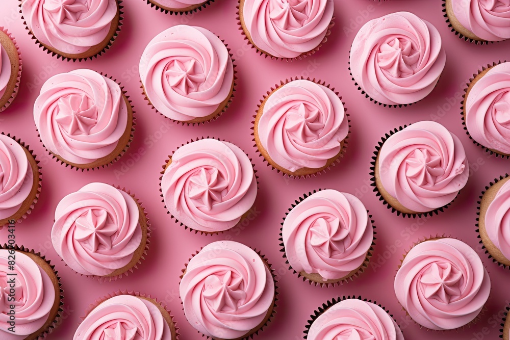 a pink background with cupcakes and a pink background, A pink backdrop featuring cupcakes and additional pink elements. a pink background with cupcakes and a pink background, A pink backdrop featuring cupcakes and additional pink elements.