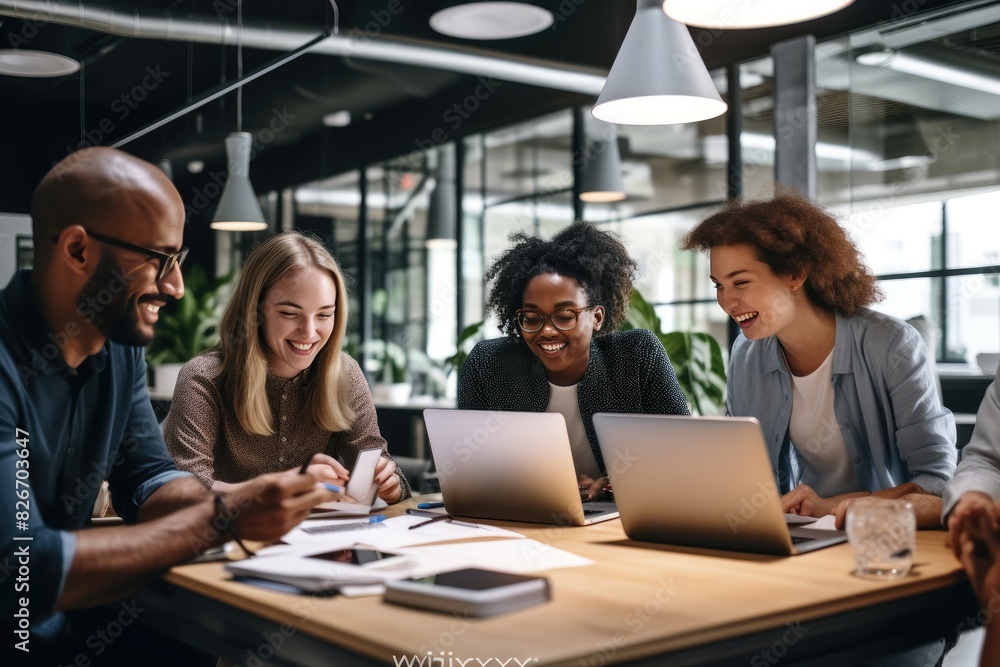 a group of people sitting around a table with laptops, A gathering of individuals seated at a table, each with their own laptop. a group of people sitting around a table with laptops, A gathering of individuals seated at a table, each with their own laptop.