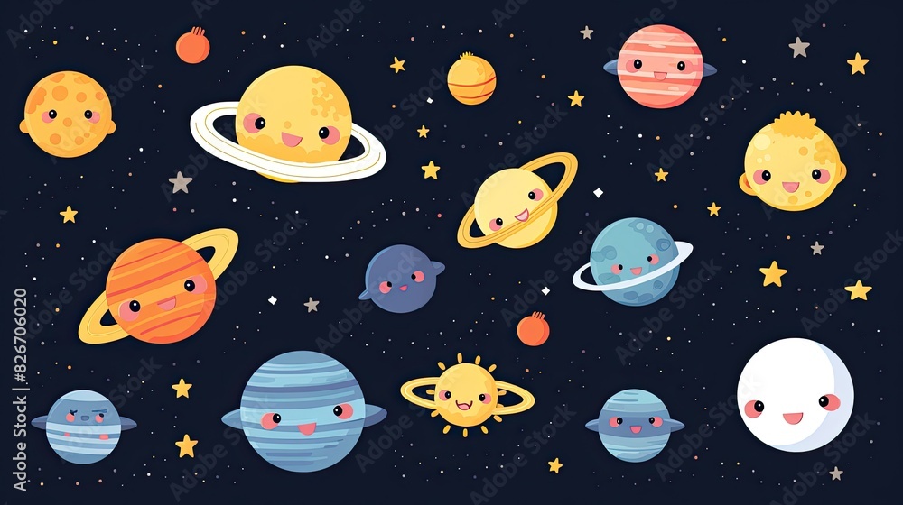 a group of cartoon planets with faces, A decorative wall adorned with an intricate design of crisscrossing lines. a group of cartoon planets with faces, A decorative wall adorned with an intricate design of crisscrossing lines.