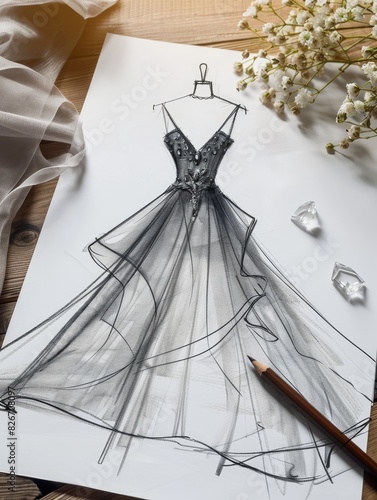 Girl in a long dress