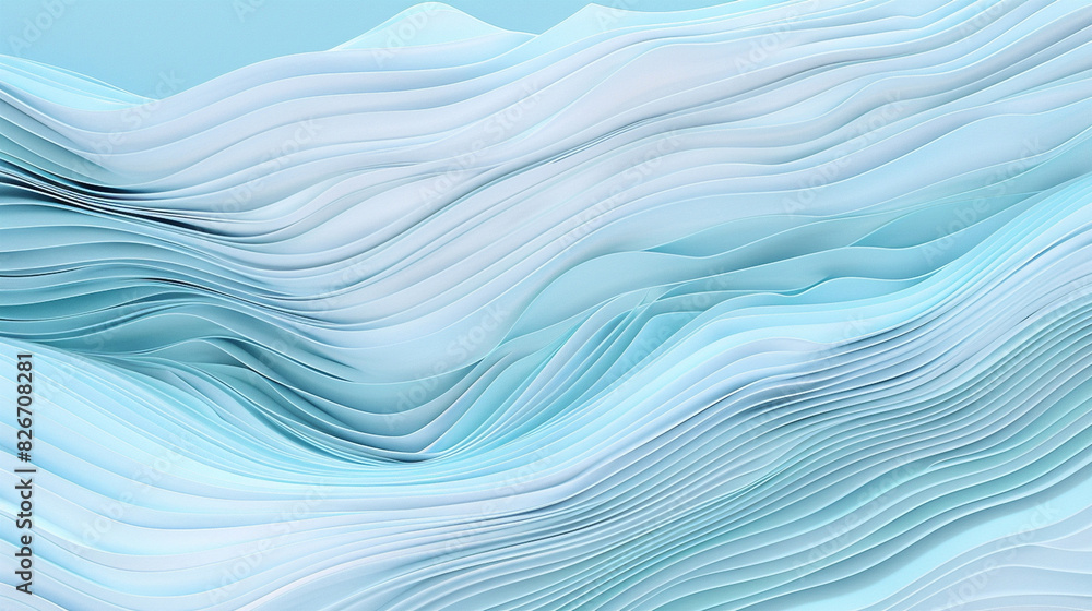 Curved grid stripes, regularly arranged, light blue tone Curved grid stripes, regularly arranged, light blue tone