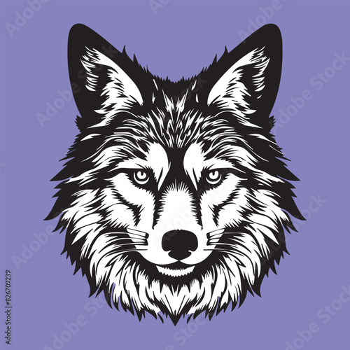 vector illustration of wolf