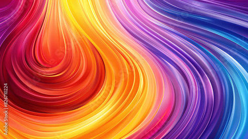 Colorful abstract swirl design with a smooth gradient flow