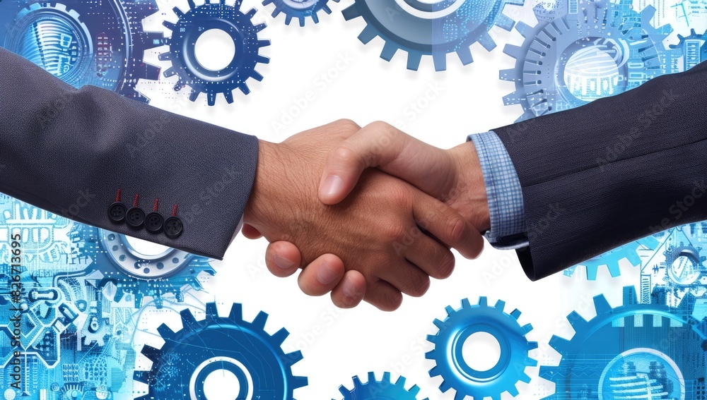 Engineering Partnership Symbolized by Handshake Engineering Partnership Symbolized by Handshake