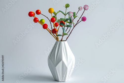 mini plant in potted on white background 