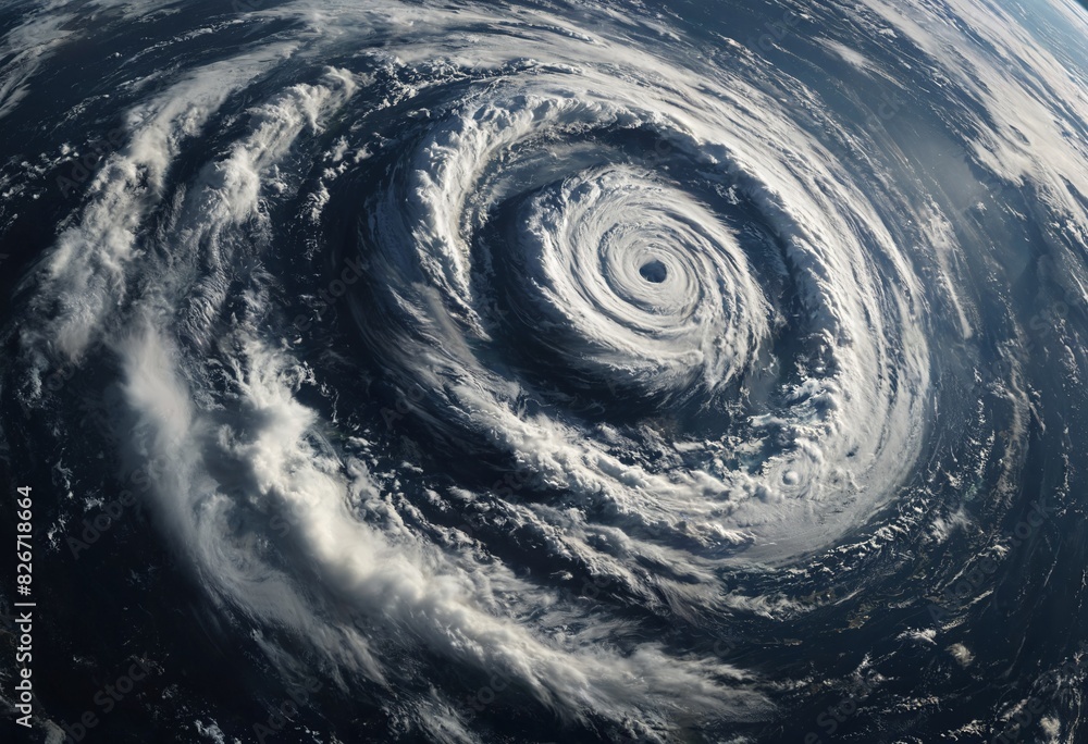 cosmic photo of epic scale typhoon