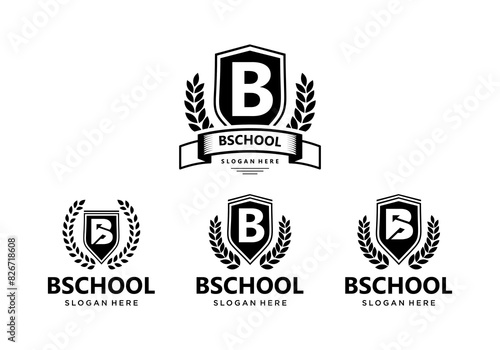 College Logo Design Vector Illustration