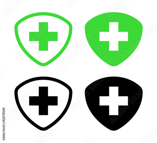 health icon vector. shield, protection, immunity, disease
