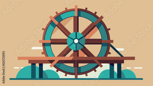 Despite its age the waterwheel continued to serve its purpose a testament to the ingenuity and craftsmanship of its creators.. Vector illustration