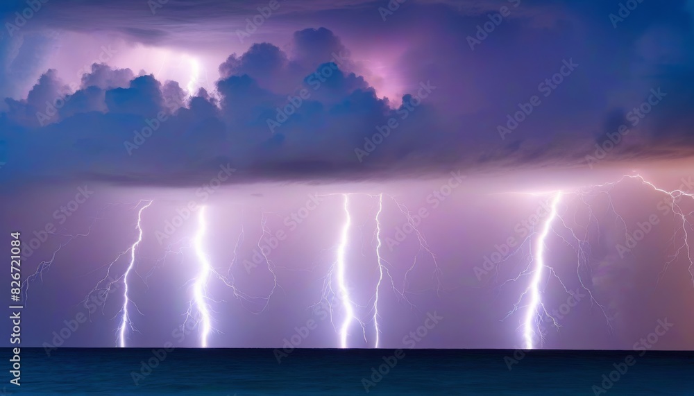 Capturing Nature's Fury in a Tropical Electric Storm Over the Caribbean Sea