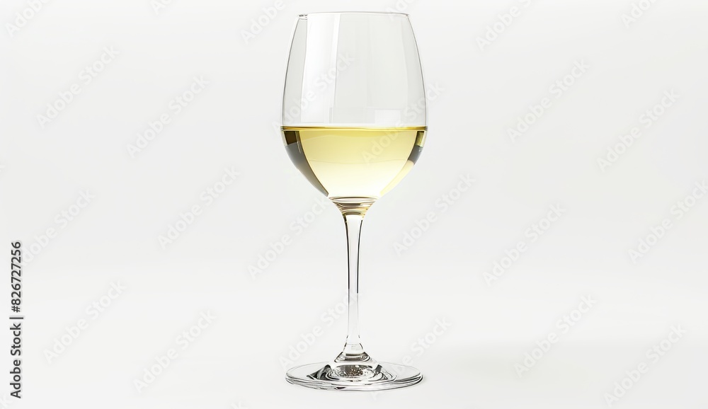 wine glass with white wine isolated on a white background wine glass with white wine isolated on a white background