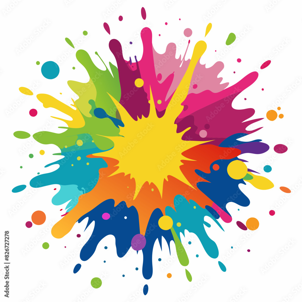 illustration of a splash of paint illustration of a splash of paint