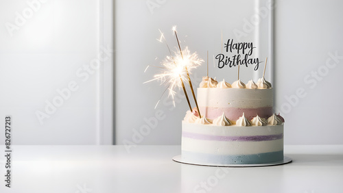 birthday cake with candles