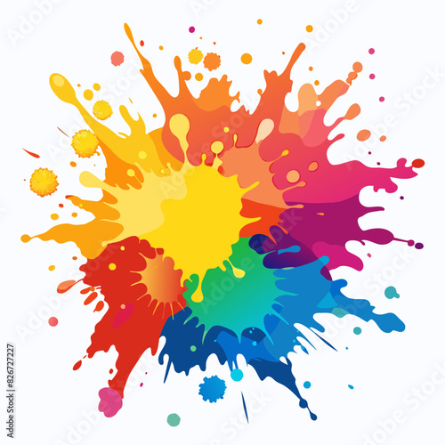 illustration of a splash of paint	