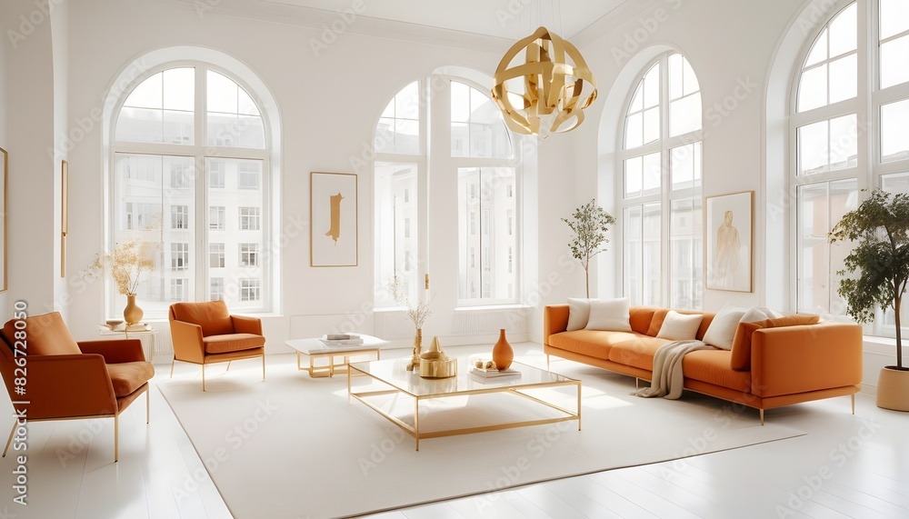 white and gold theme interior modern minimalism photo realism white and gold theme interior modern minimalism photo realism