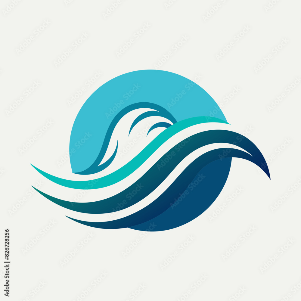 Wave Symbol Logo Design Wave Symbol Logo Design