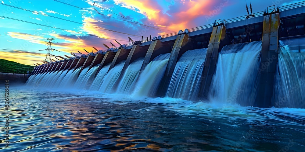 Ilustração do Stock: Converting Falling Water into Electricity: How ...