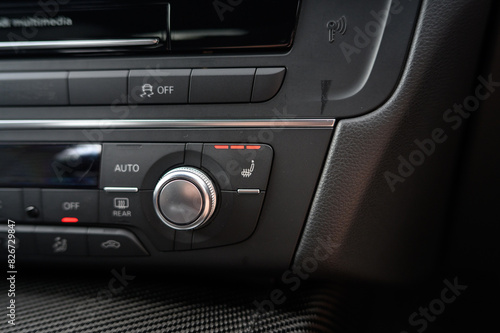 Car Heated Seats Functionality: Close-Up of Heated Seat Buttons in a Modern Vehicle