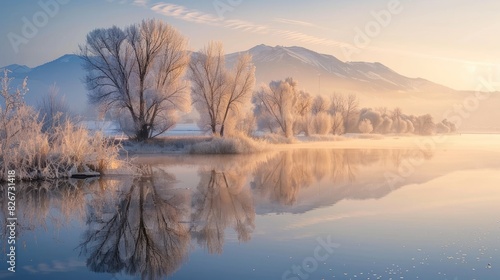 Scenic beauty on a chilly winter morning