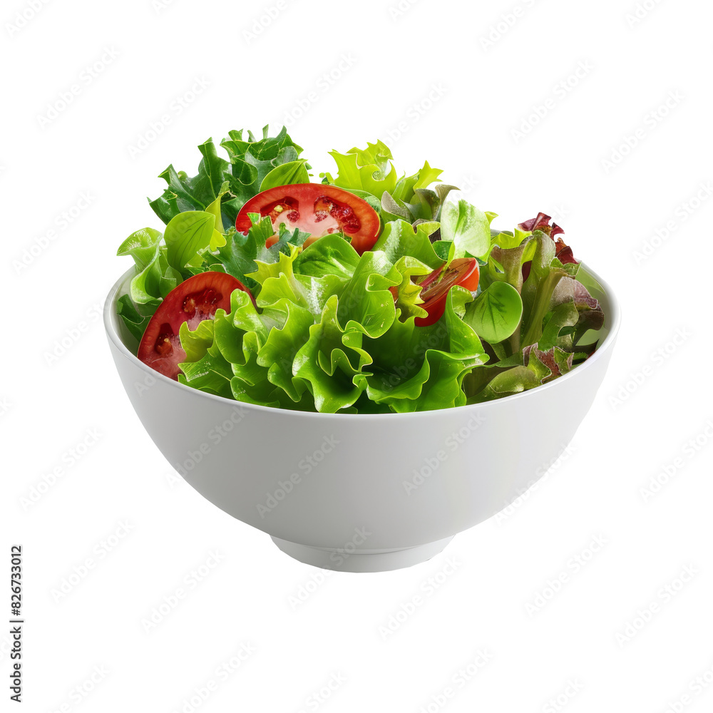 Bowl of fresh garden salad isolated on transparent background. Bowl of fresh garden salad isolated on transparent background.