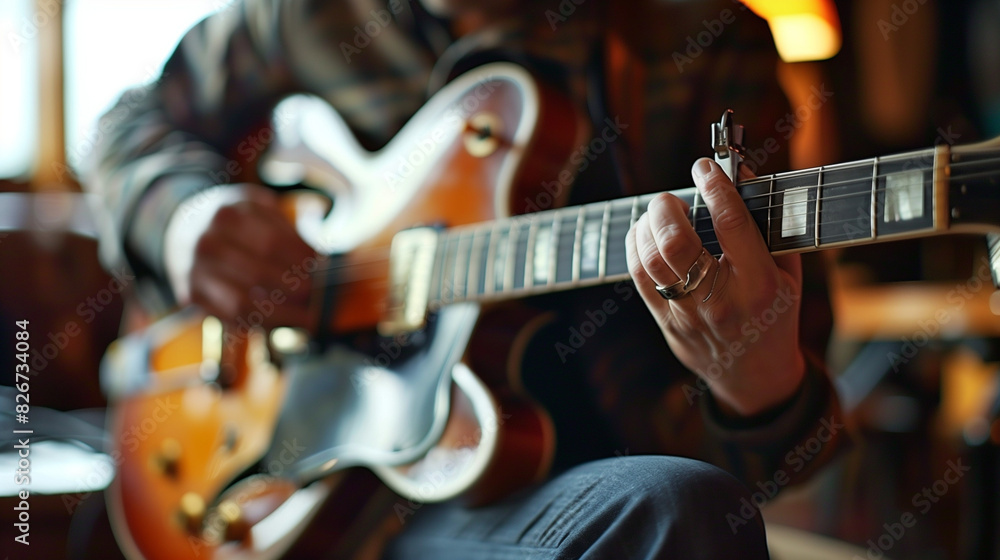 Fototapeta premium Mastering Jazz Guitar Techniques for Musicians