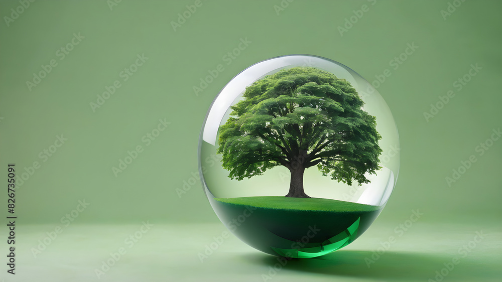 This illustration features a tree within a spherical globe, emphasizing the interconnectedness of earth's ecology and the vital role of plants in sustaining our world. This illustration features a tree within a spherical globe, emphasizing the interconnectedness of earth's ecology and the vital role of plants in sustaining our world.