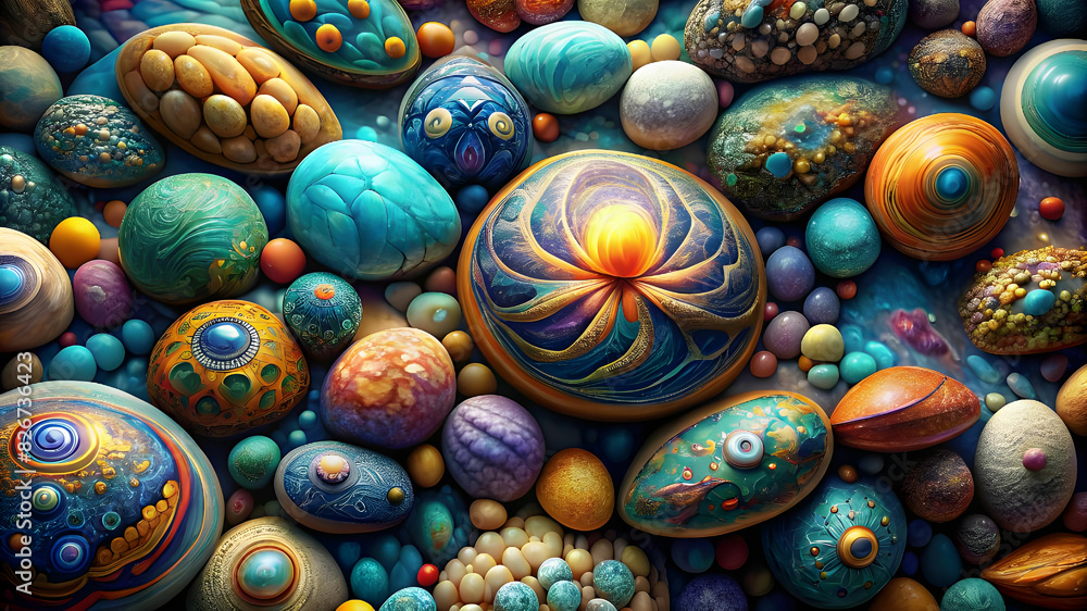 the colorful charm of antique sea stones through