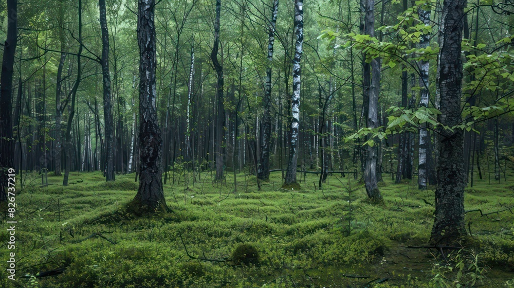 Obraz premium Amur forest ART wallpaper background