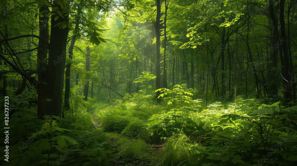 Obraz premium Amur forest ART wallpaper background