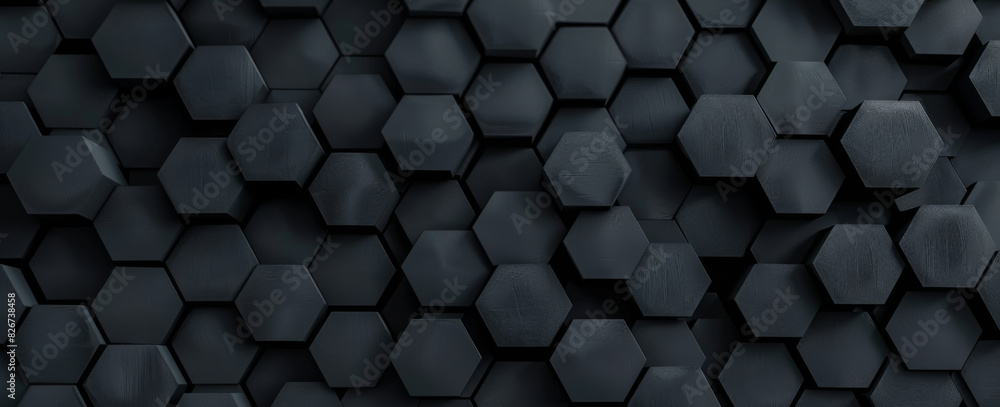 Hexagon black metalic background, modern textured border pattern. 3d render
Hexagon black metalic background, modern textured border pattern. 3d render