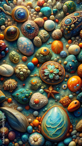 the colorful charm of antique sea stones through
