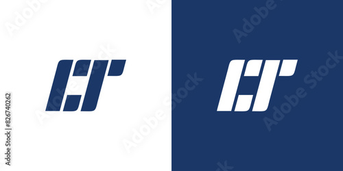 Modern and Unique letter CT initials logo design