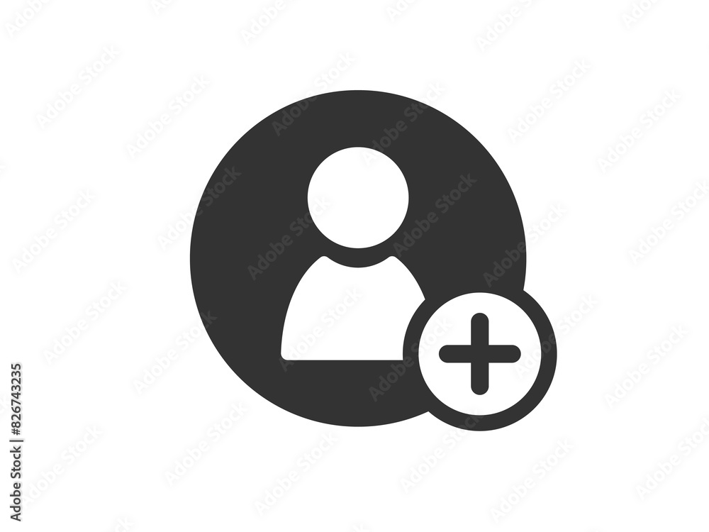 友達追加のアイコン(塗り)のイラスト 友達追加のアイコン(塗り)のイラスト