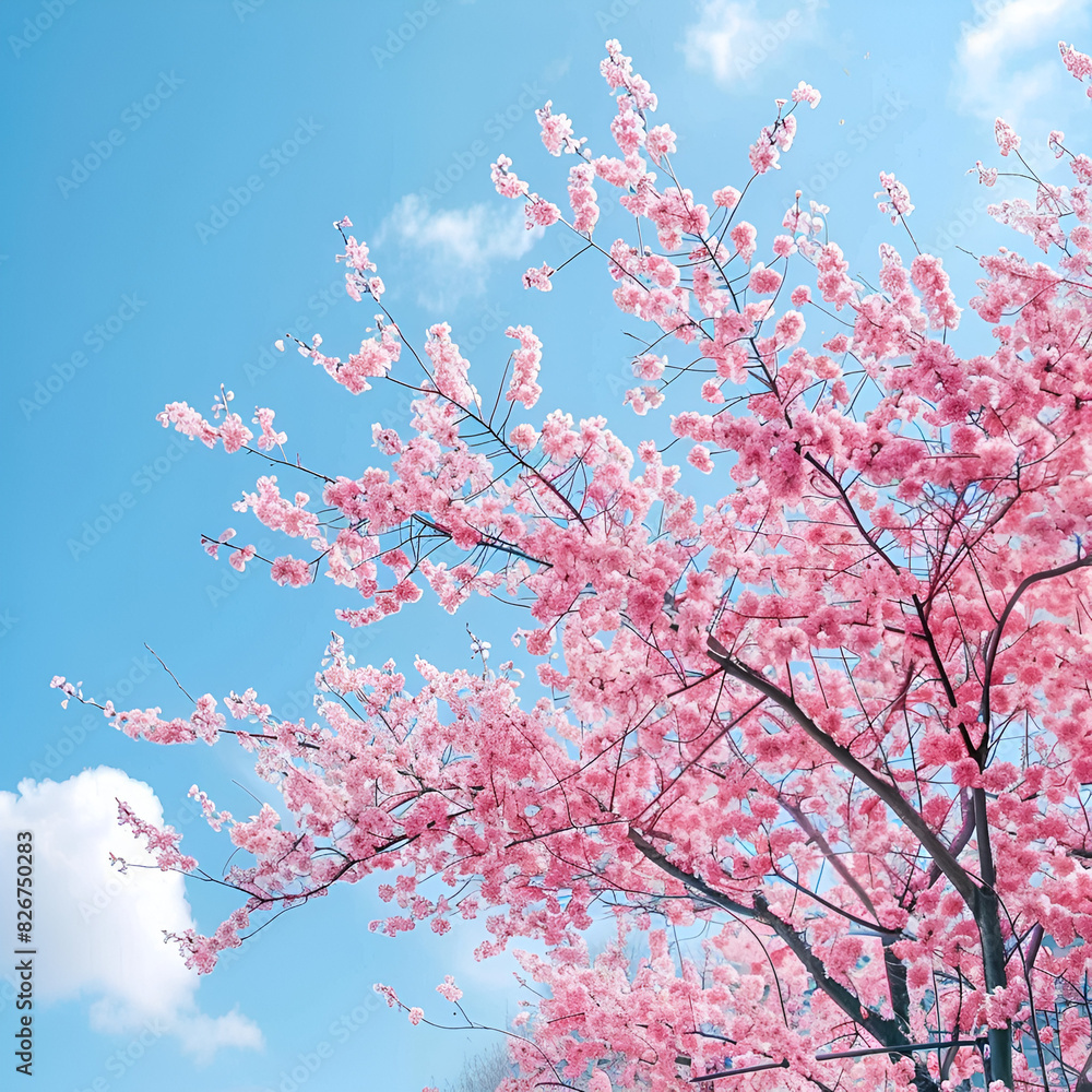 Cherry tree, beautiful cherry blossoms