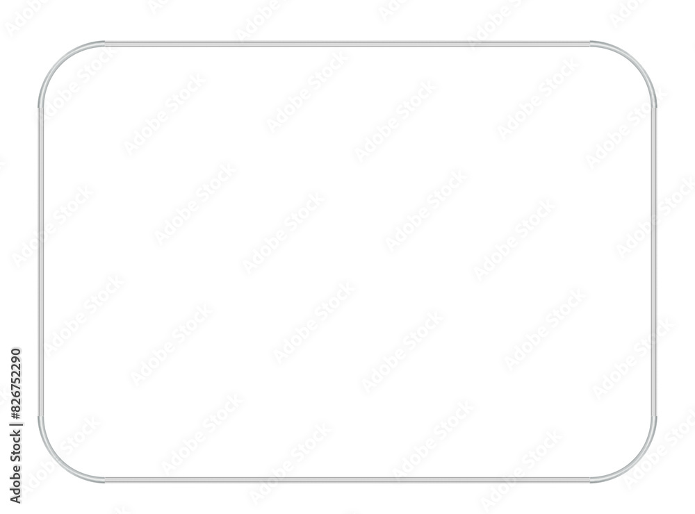 Welded rounded frame, made of metal pipes - on isolated transparent background. Welded rounded frame, made of metal pipes - on isolated transparent background.