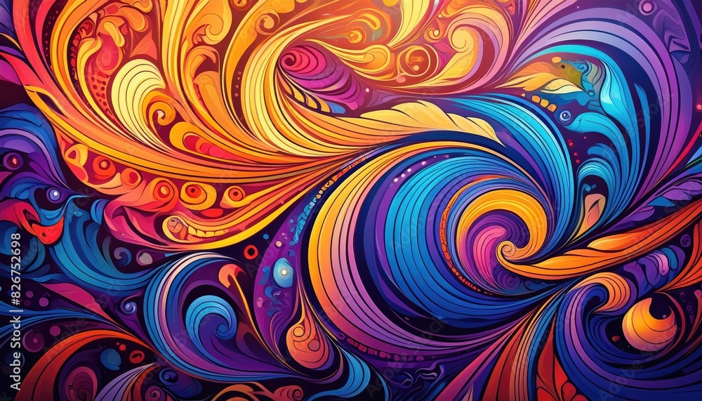 Vibrant Abstract Swirling Patterns Vibrant Abstract Swirling Patterns